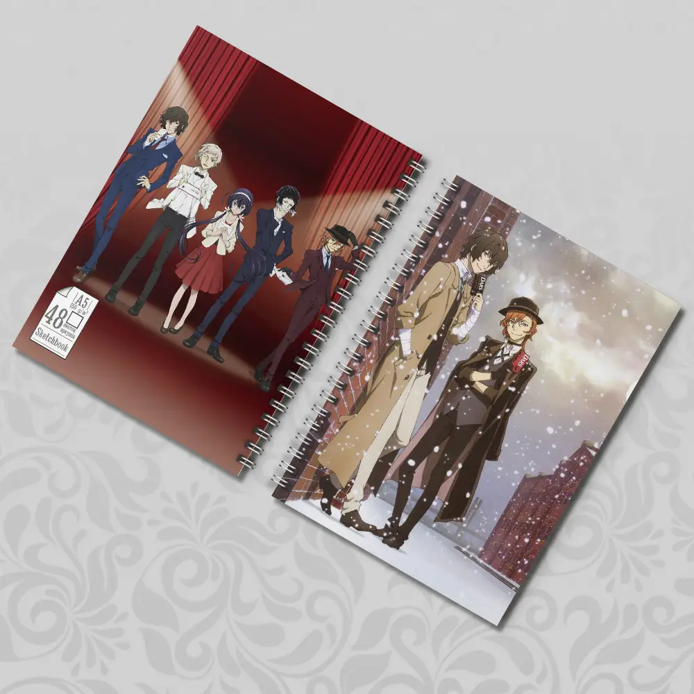 6669539207_sketchbuk-a5-48 Скетчбук А5 Бродячі пси Дазай та Чуя - Зображення 1