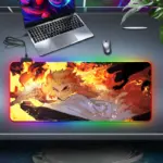 Комп'ютерний килимок з підсвіткою Клинок що знищує демонів - Ренгоку  80*30