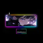 Комп’ютерний килимок з підсвіткою Дівчна котячий погляд 80*30