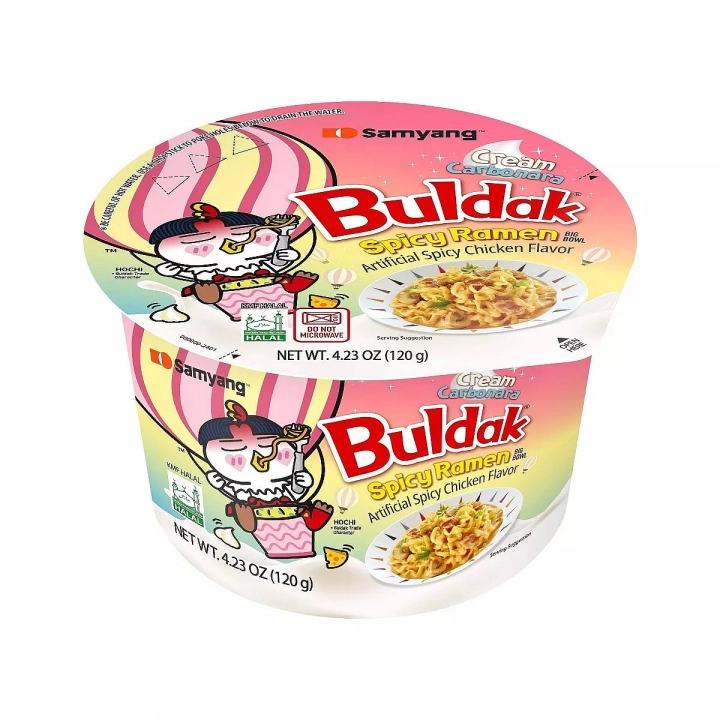 lokshina-samyang-buldak-creamy-carbonara-ramen-big-bowl-120g-4-720x720 Локшина Бульдак Buldak Кремова Карбонара боул Samyang 120г - Зображення 1