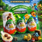 Kinder joy Minecraft Майнкрафт кіндер 3шт